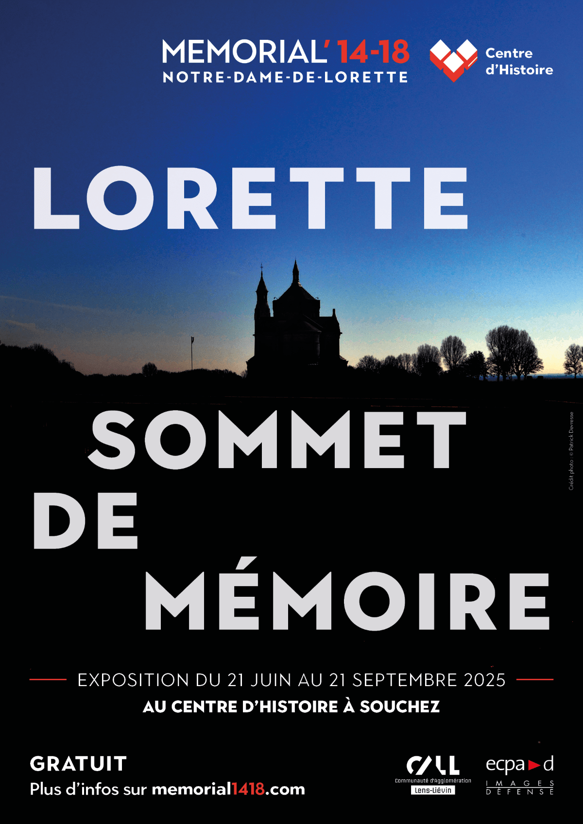 Affiche de l'exposition Lorette, sommet de mémoire
