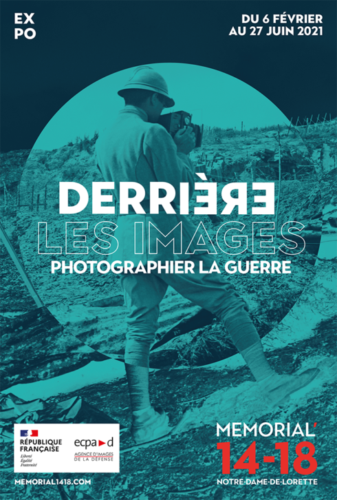 affiche expo derrière les images photographier la guerre